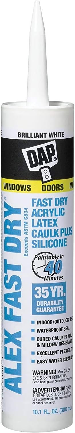 10 oz. White Fast Dry Caulking #18425