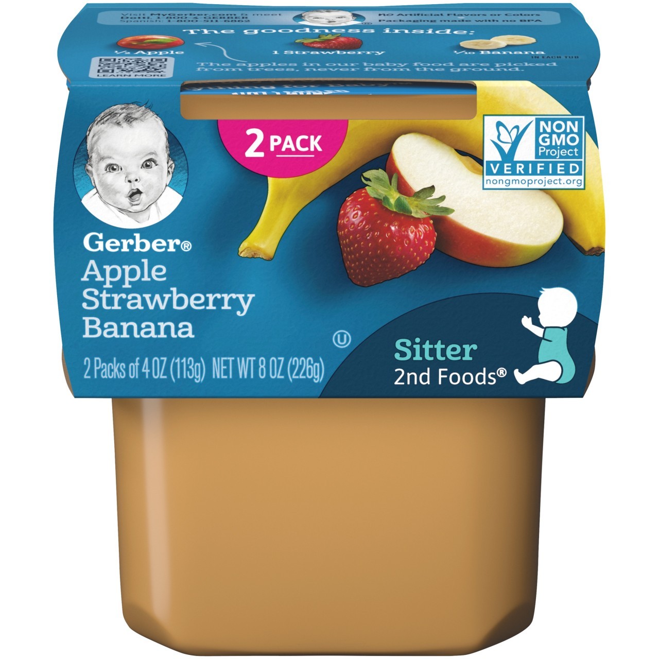 GERBER 2 APPLE S/BERRY BANANA 2x113g