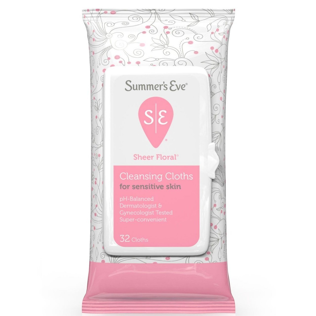 SUMMERS EVE CLOTH SHEER FLORAL 32s