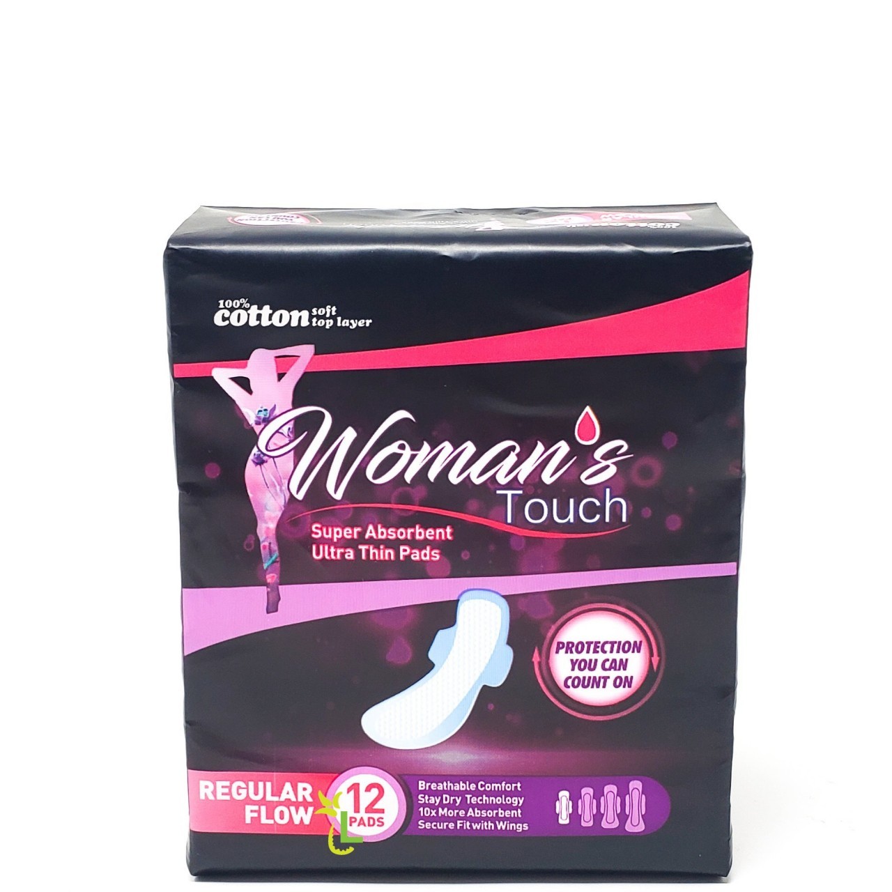 WOMANS TOUCH PADS REGULAR FLOW 12s