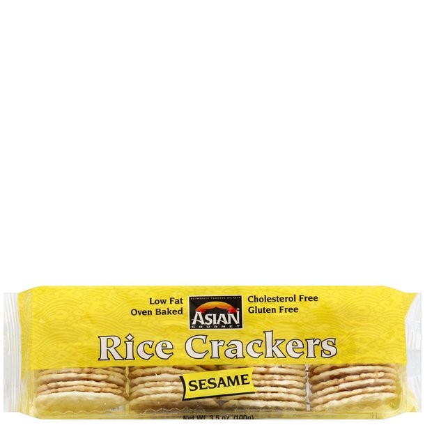 ASIAN GOURMET RICE CRACKERS SESAME 3.5oz