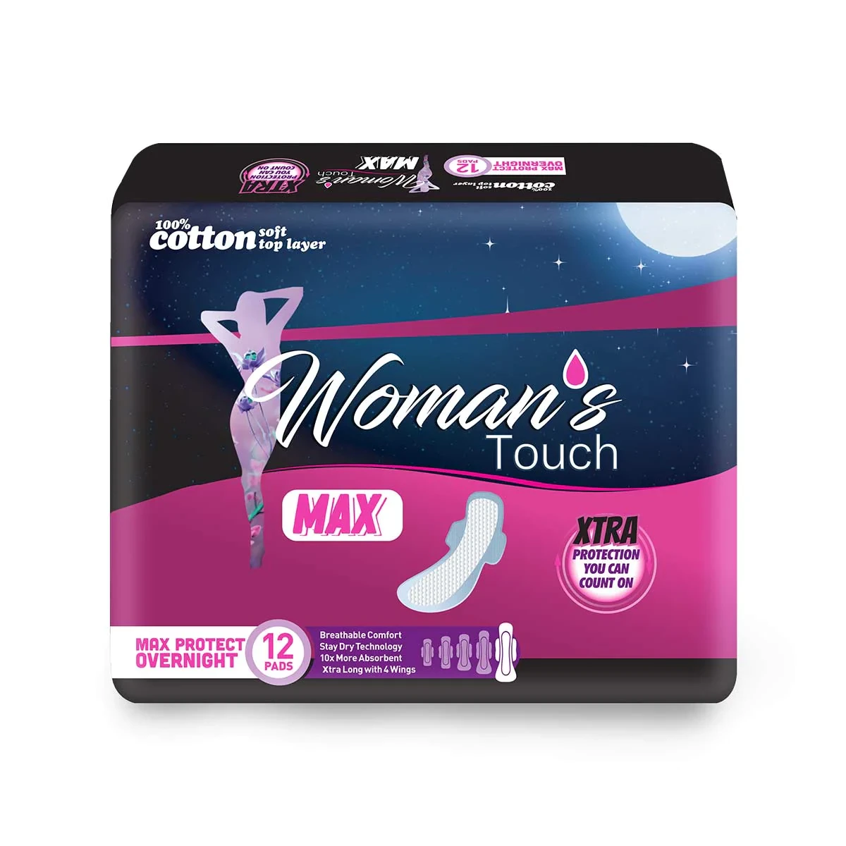 WOMAN’S TOUCH MAXI OVERNIGHT 12’S