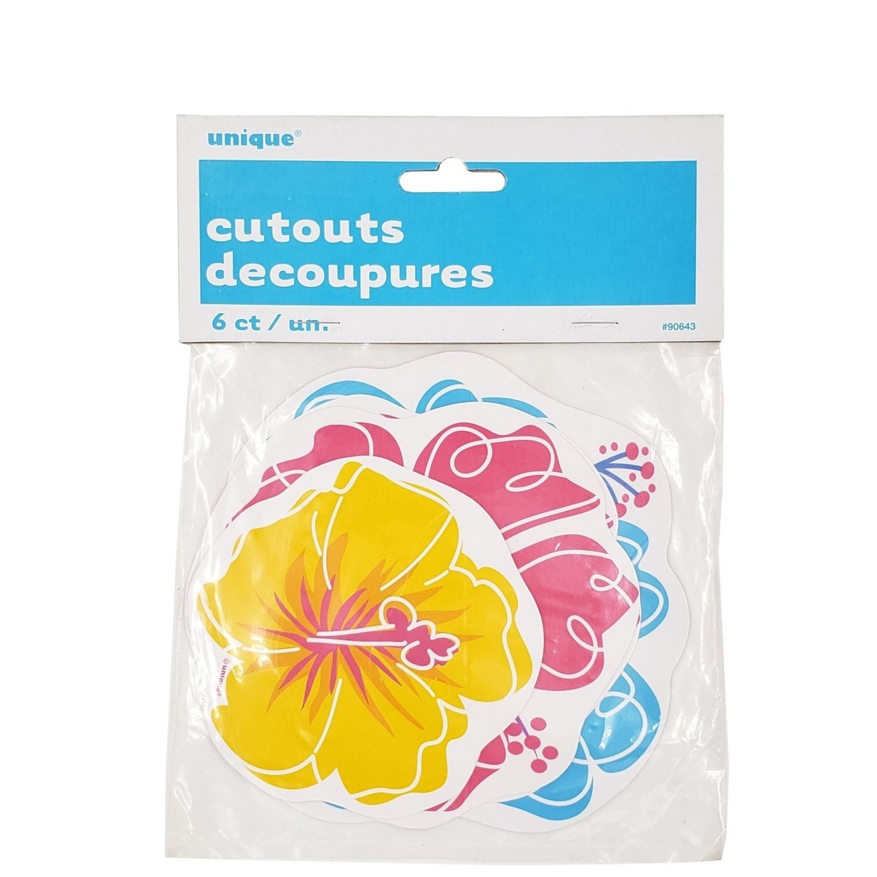 UNIQUE LUAU MINI CUTOUTS 6ct