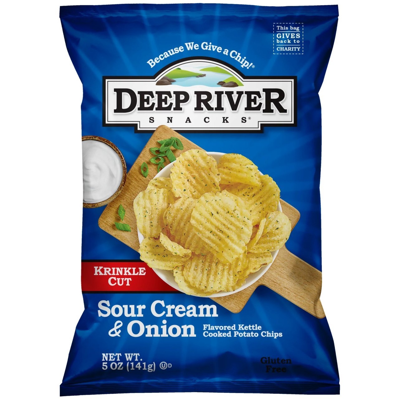 DEEP RIVER KRINKLE CHIPS SOUR CREAM 2oz