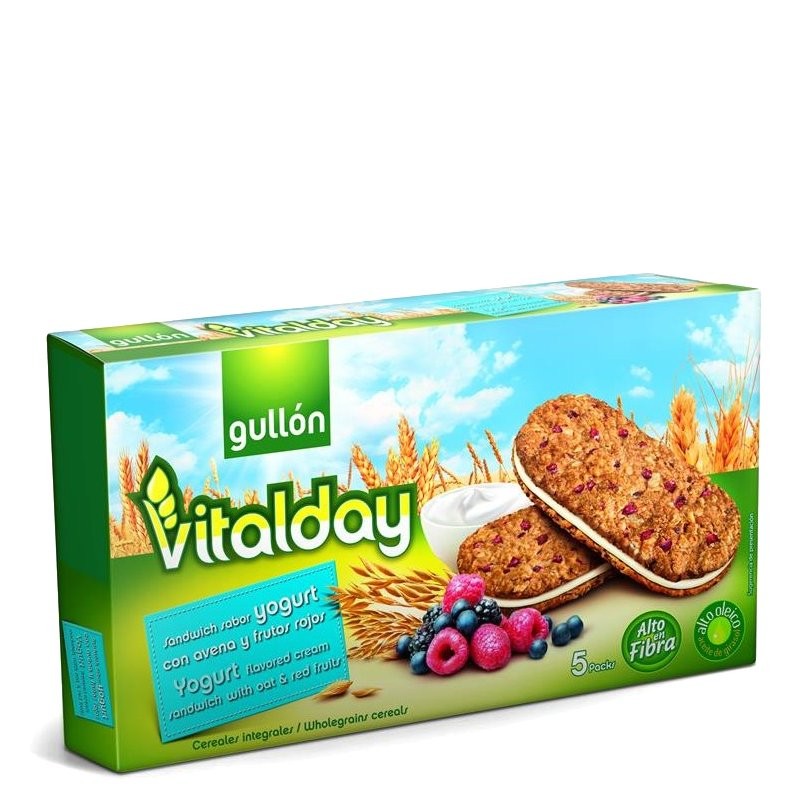 GULLON VITALDAY YOG OATS & RED FRT 220g