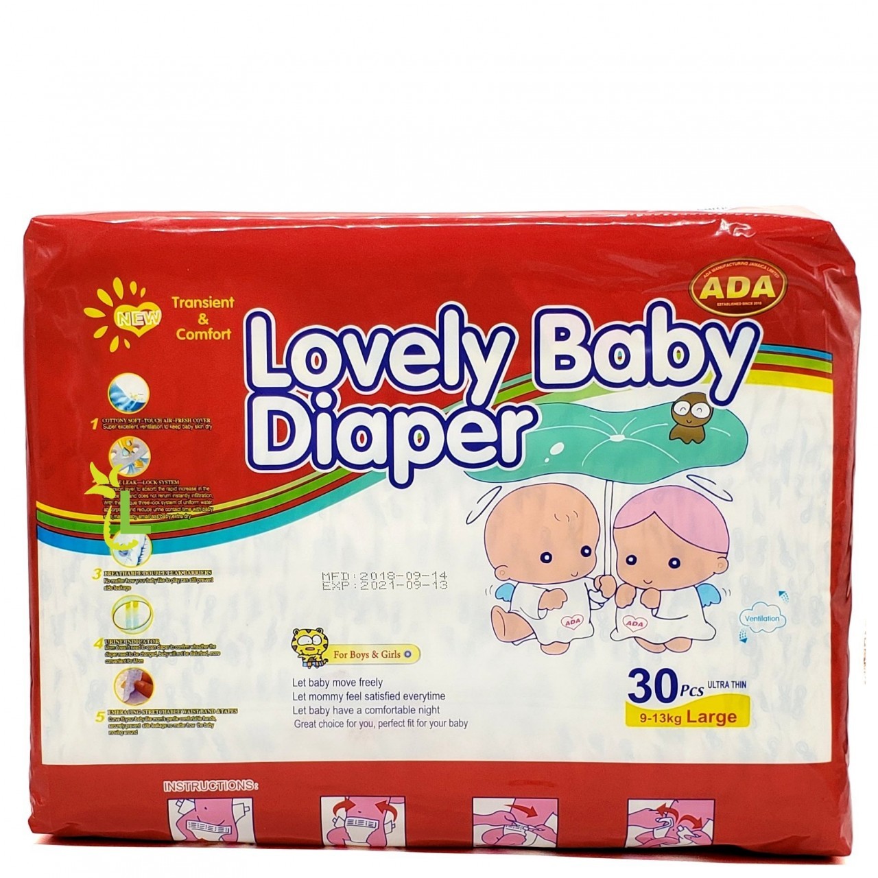 ADA BABY DIAPER LRG 30s