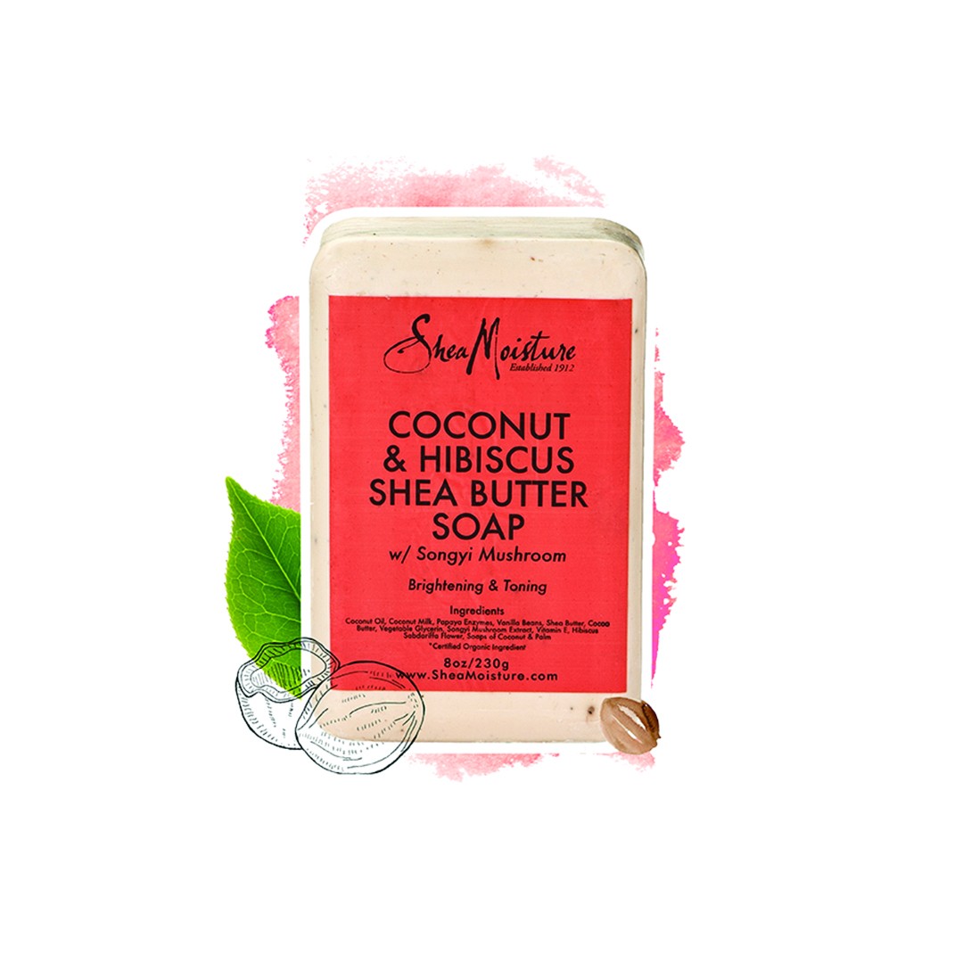 Shea Moisture Coconut & Hibiscus Shea Butter Soap, 8oz