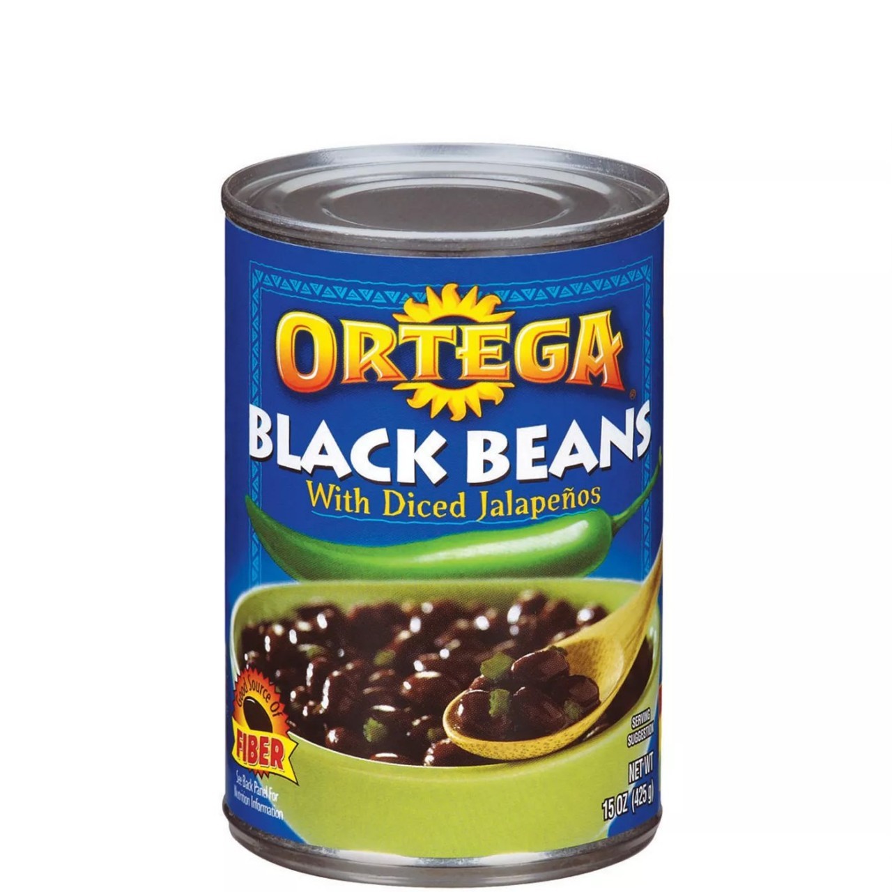 ORTEGA BEANS BLACK DICED JALAPENOS 15oz