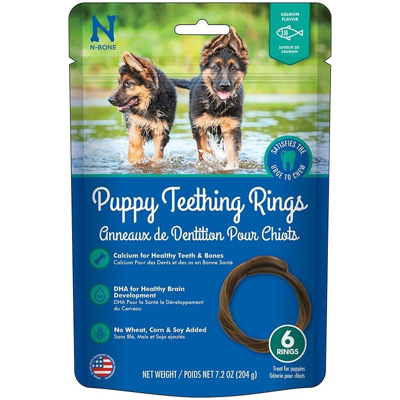N BONE PUPPY TEETHING RINGS SALMON 204g