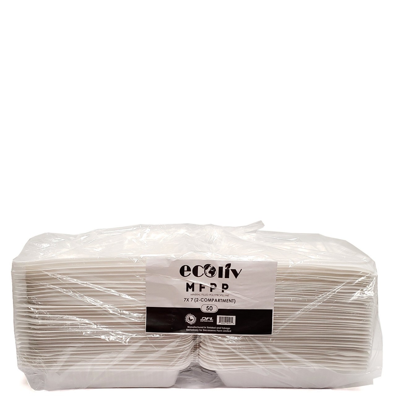 ECOLIV MFPP BOX 2 COMPARTMENT 7x7 50s