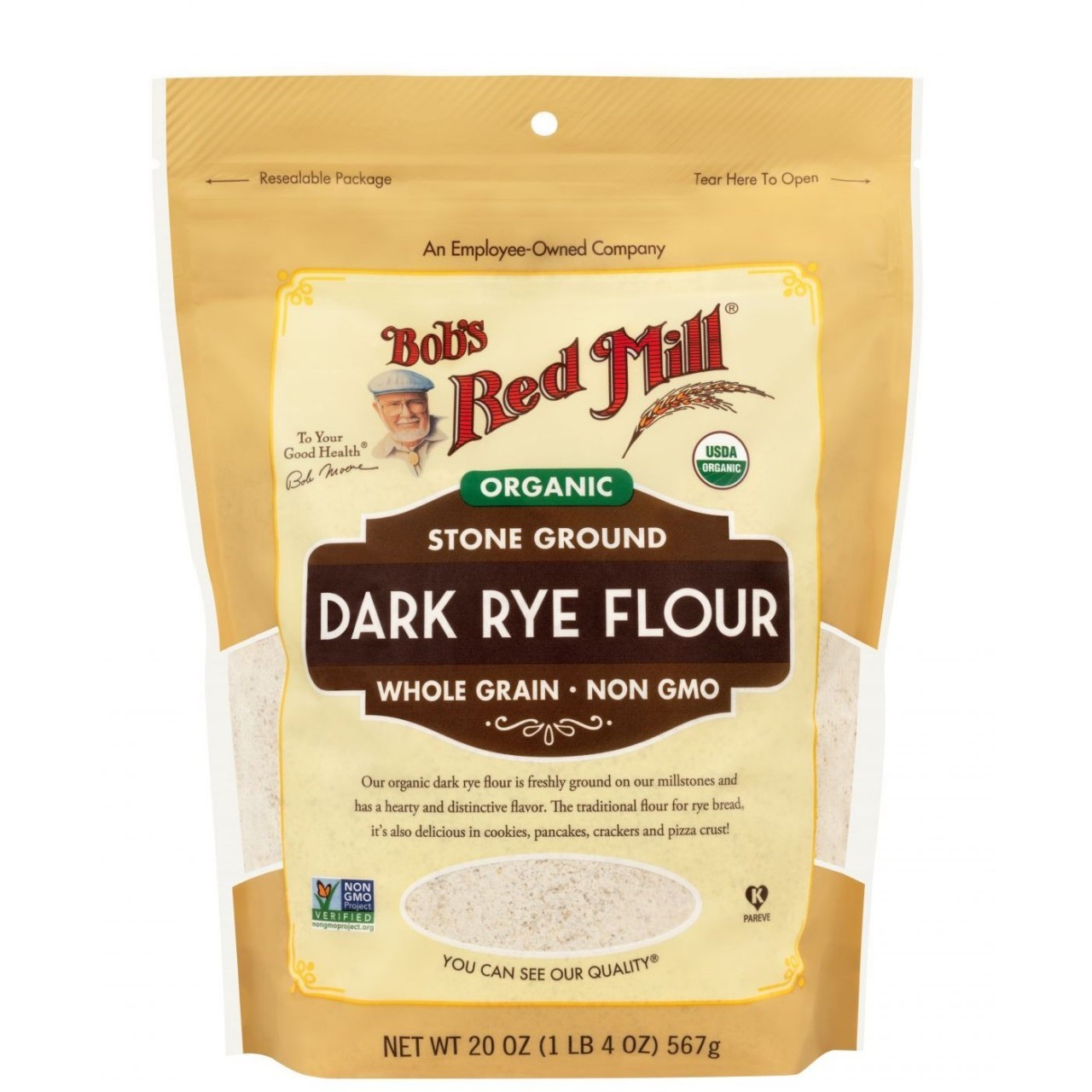 BOBS RED MILL FLOUR DARK RYE ORG 20oz