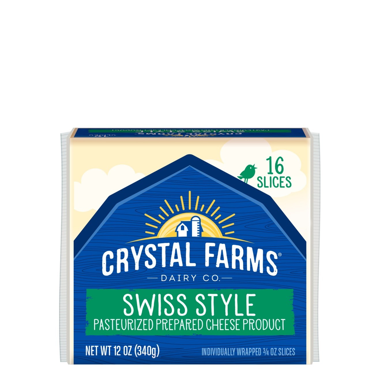 CRYSTAL FARMS SWISS CHEESE 12oz