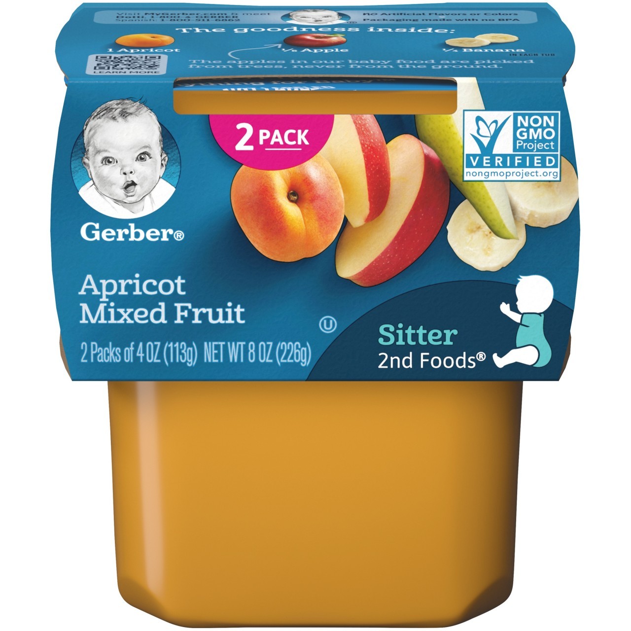 GERBER 2 APRICOT MIXED FRUIT 2x113g