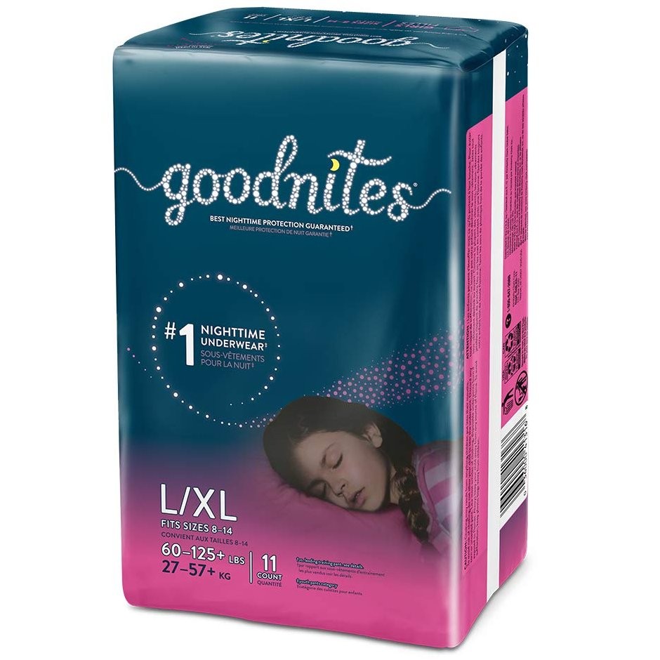 GOODNITES UNDERWEAR GIRLS L 11s
