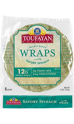 TOUFAYAN WRAPS SPINACH 10oz