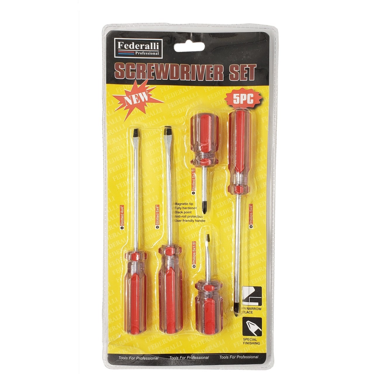 FEDERALLI SCREWDRIVER SET 5pc