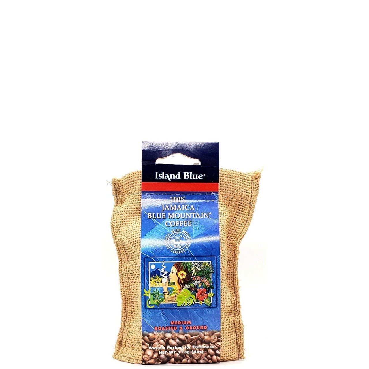 ISLAND BLUE BURLAP GROUND 4oz