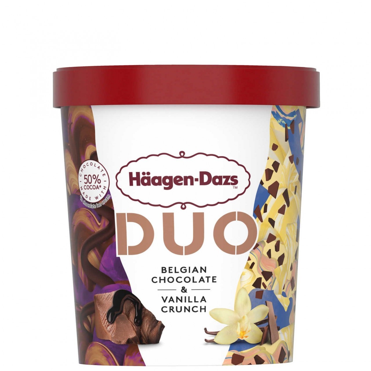 HAAGEN DAZS DUO BELG CHOC VANILLA 420ml