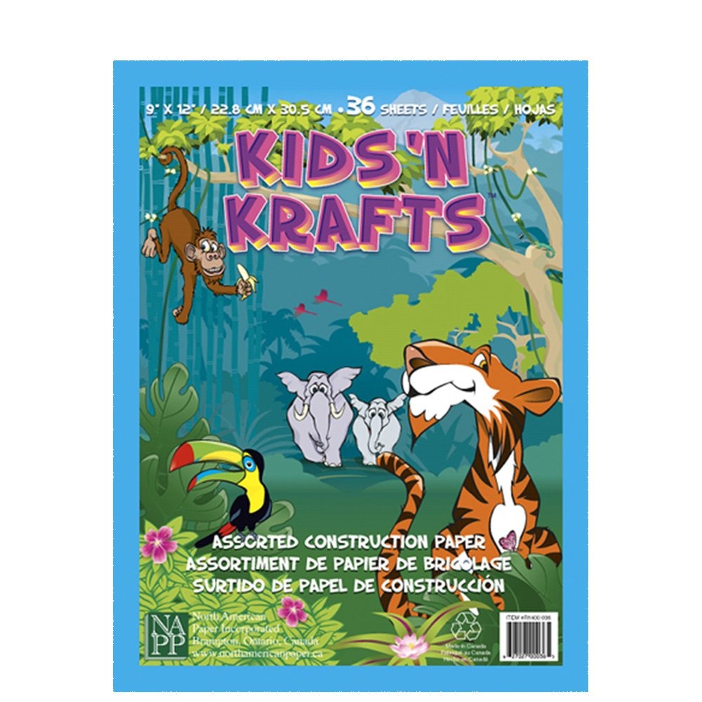 KIDS N KRAFTS CONSTRUCTION PAPER 36ct
