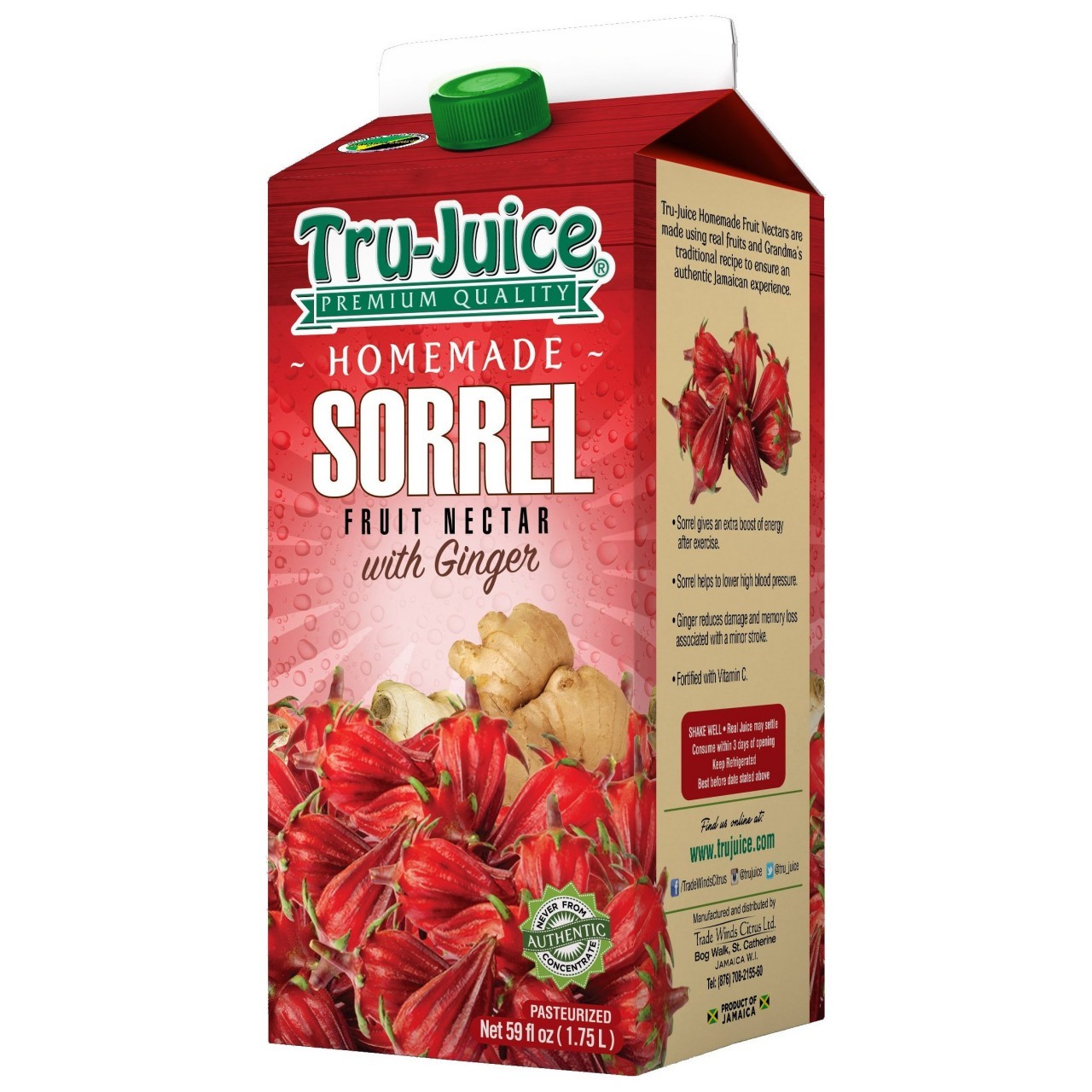 TRU-JUICE SORREL GINGER 1.75L