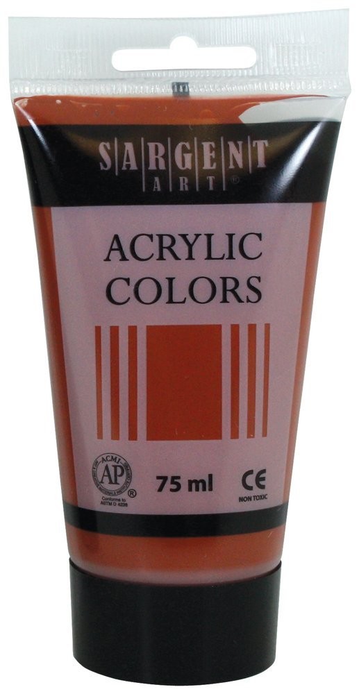 Sargent Art 23-0290 75Ml Tube Acrylic Paint, Burnt Sienna