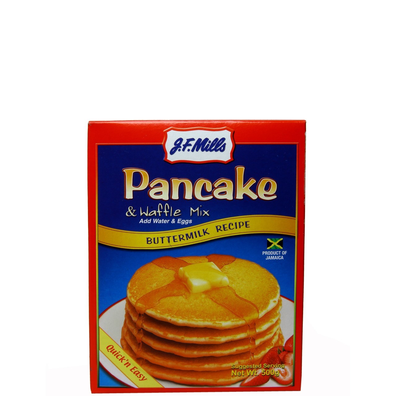 JF MILLS PANCAKE & WAFFLE MIX 500g
