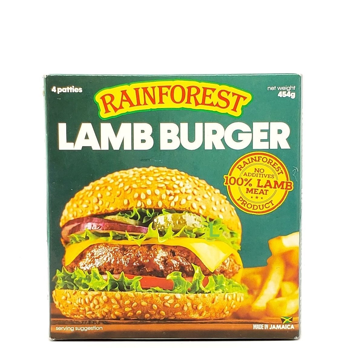 RAINFOREST BURGER LAMB 454g