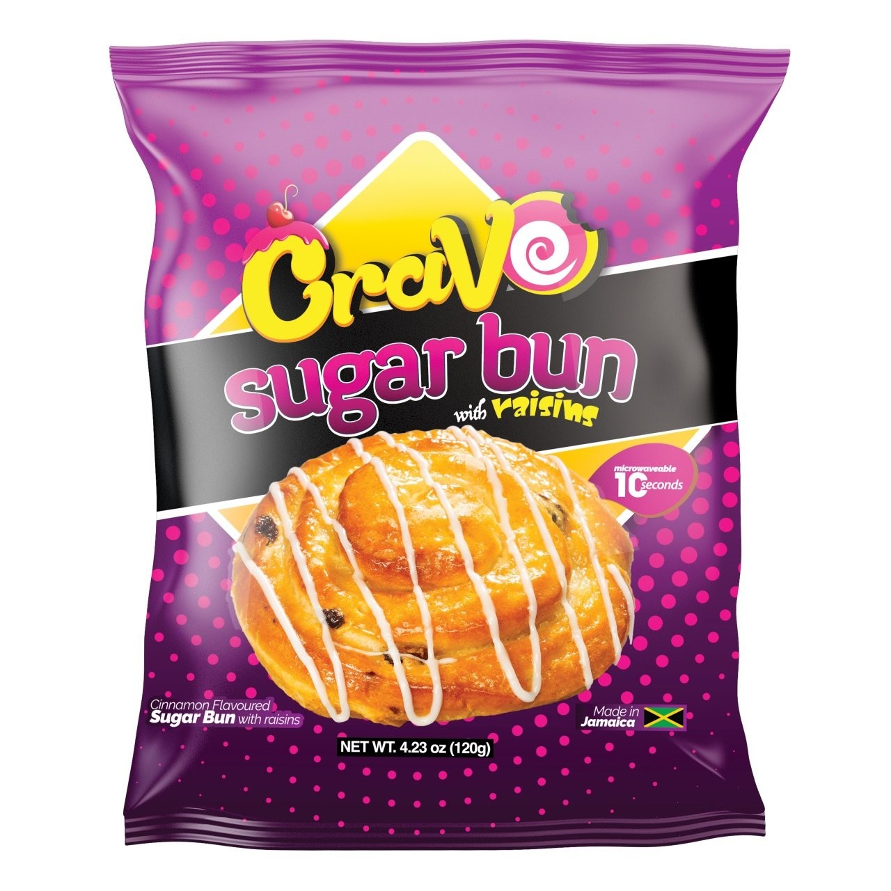 CRAVE SUGAR BUN W/RAISIN 120g
