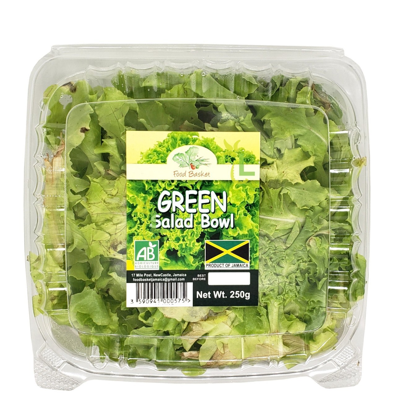 FOOD BASKET GREEN SALAD BOWL 250g