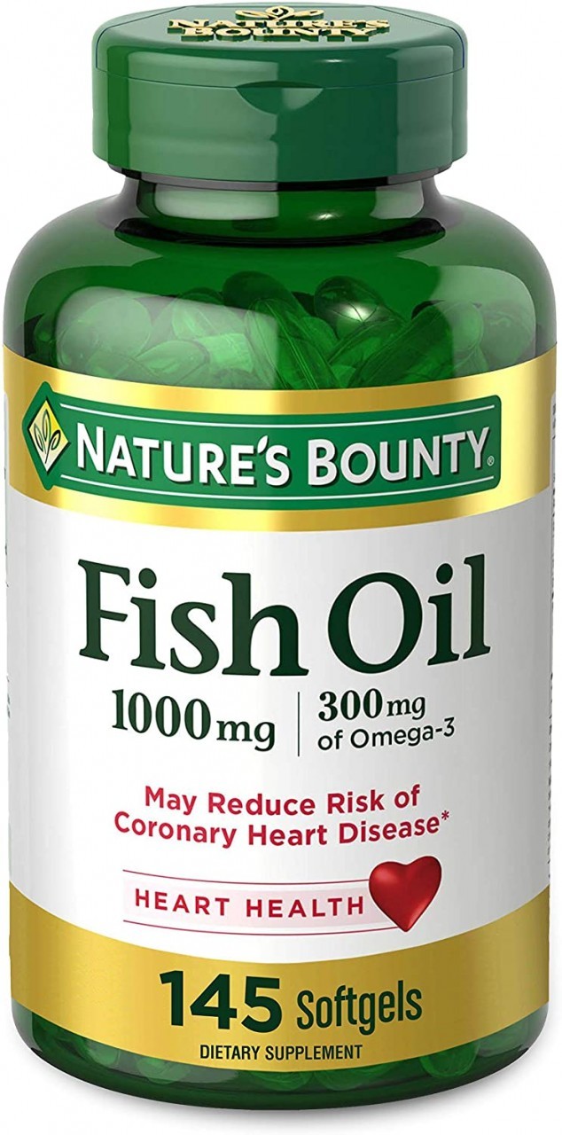 Nature's Bounty Fish Oil, 300 mg of Omega-3, 145 Count