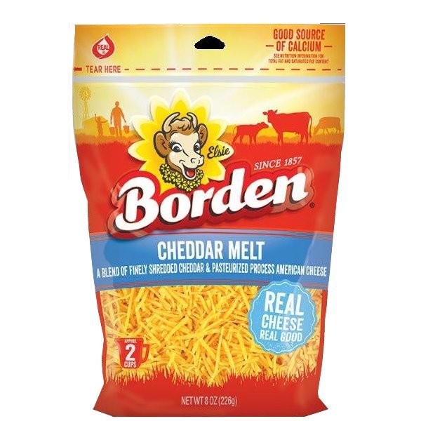 BORDEN CHEDDAR MELT SHRED 8oz