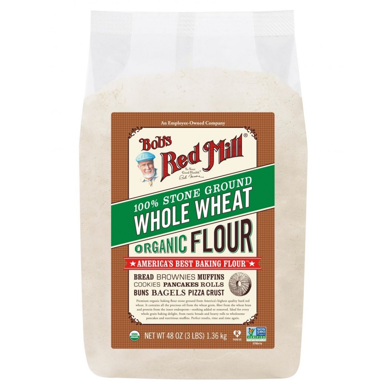 BOBS RED MILL FLOUR WHEAT ORG 3lb