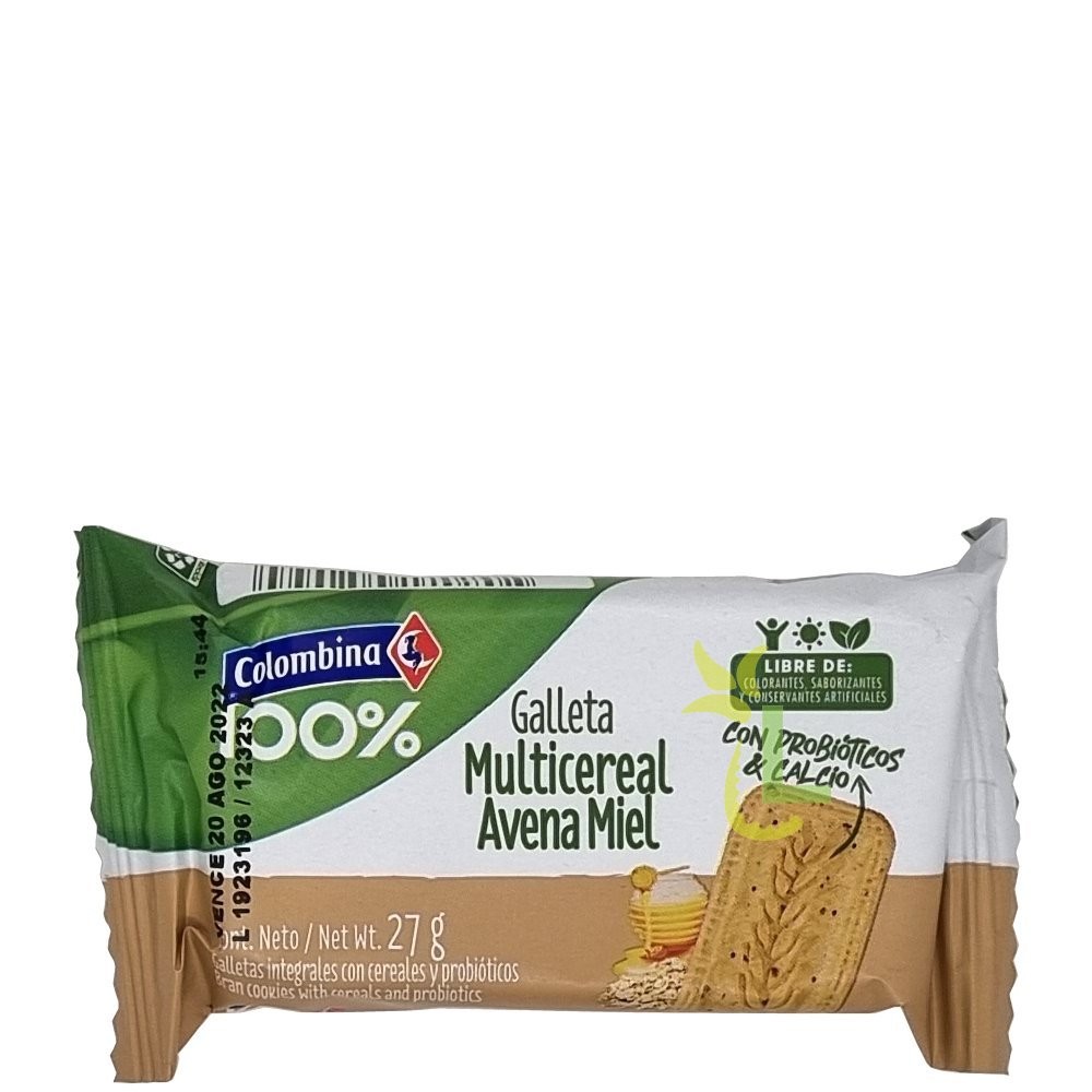 COLOMBINA COOKIES OAT & HONEY 27g