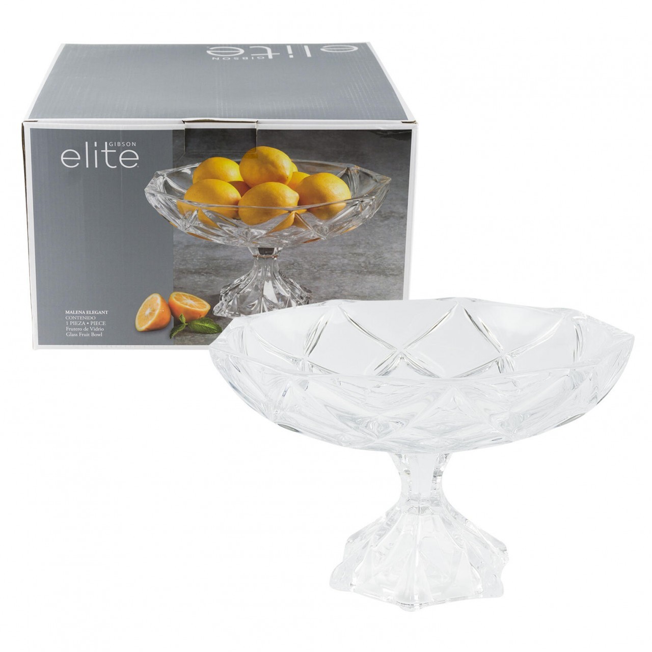 Glass Pedestal Serving Bowl- 12.8"