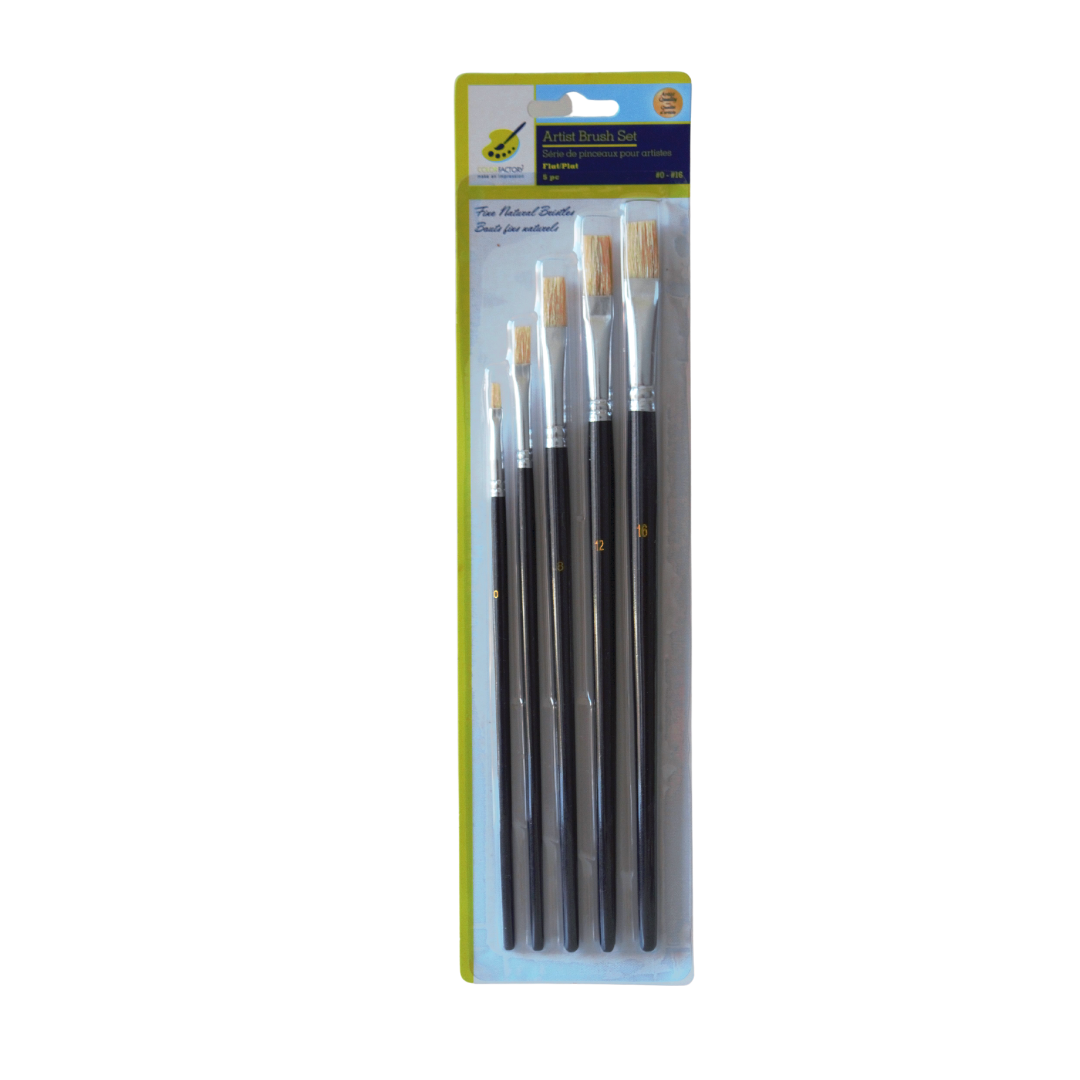 Artist Flat Brush Set, 5 pc