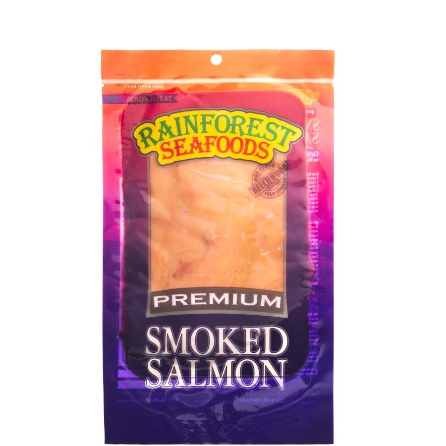 RAINFOREST SALMON SMOKED D-CUT 100g