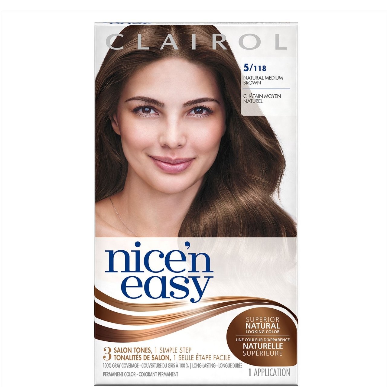 CLAIROL NICE 'N EASY 118 NAT MED BROWN