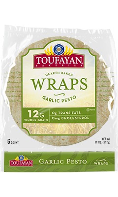 TOUFAYAN WRAPS GARLIC PESTO 10oz