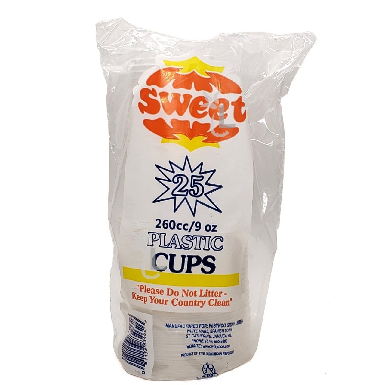 SWEET PLASTIC CUPS 25x9oz