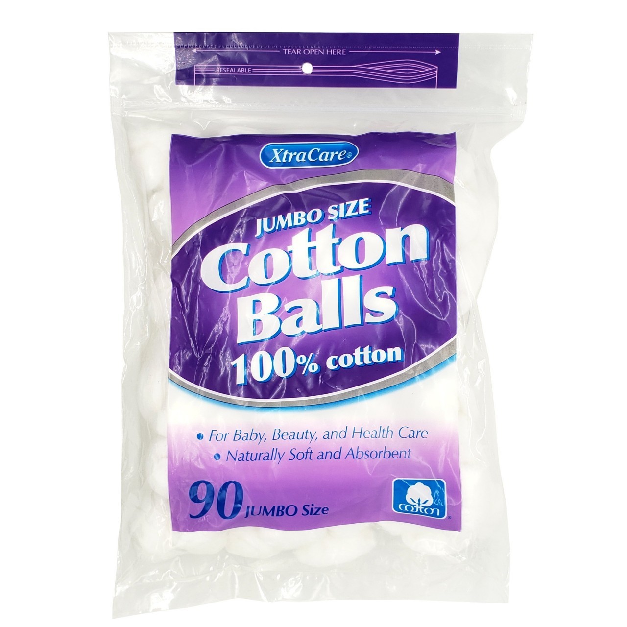 EXTRA CARE COTTON BALLS JUMBO 90ct