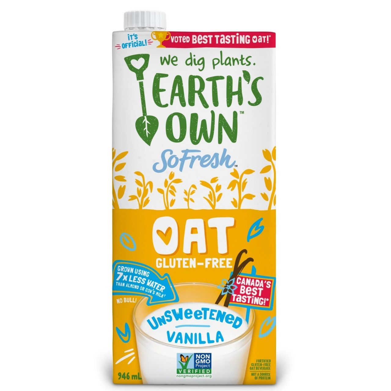 EARTHS OWN OAT MILK VANILLA UNSWT 946ml