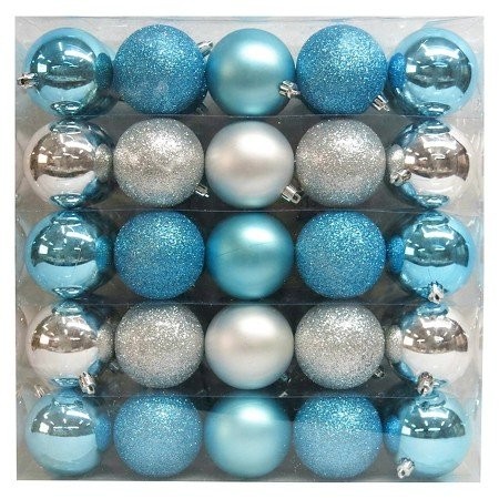 WONDERSHOP ORNAMENT SET SILVER BLUE 50s