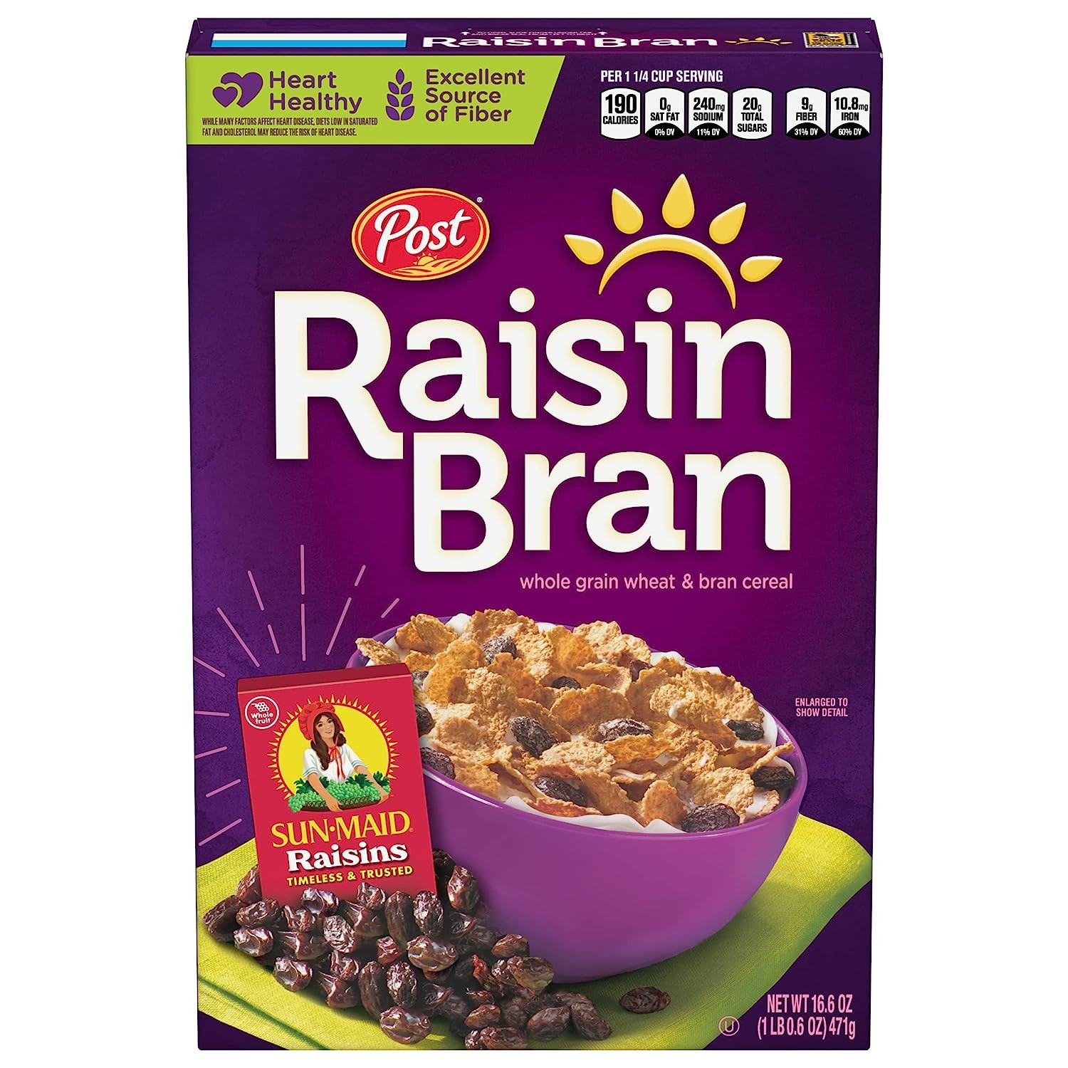 POST RAISIN BRAN WG WHEAT & BRAN CEREAL 567G