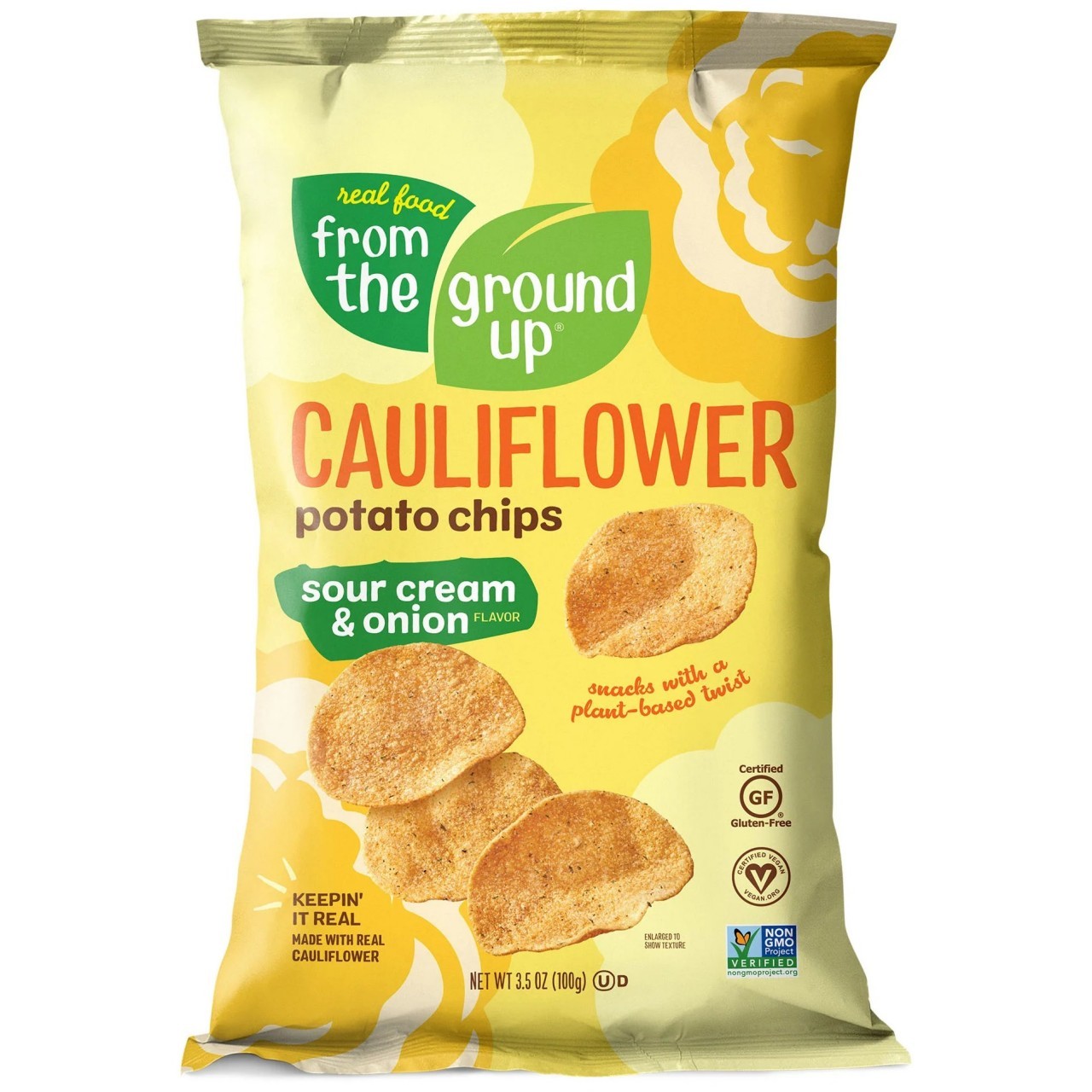FROM GROUND CAULI CHIPS SOUR CREAM 3.5oz