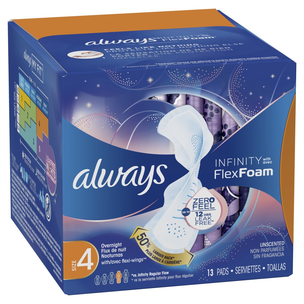 ALWAYS INFINITY FLEXFOAM OVERNIGHT 13s