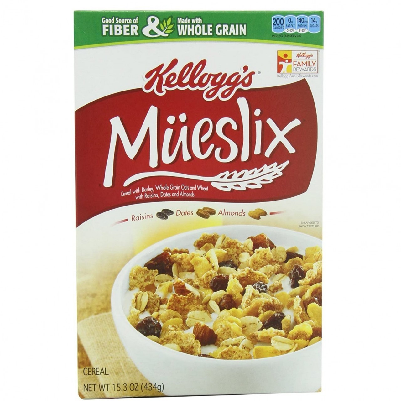 KELLOGGS MUSLI W/RAISIN 435g