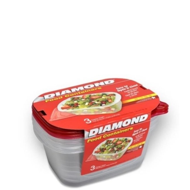 DIAMOND CONT DEEP DISH 64oz 3s