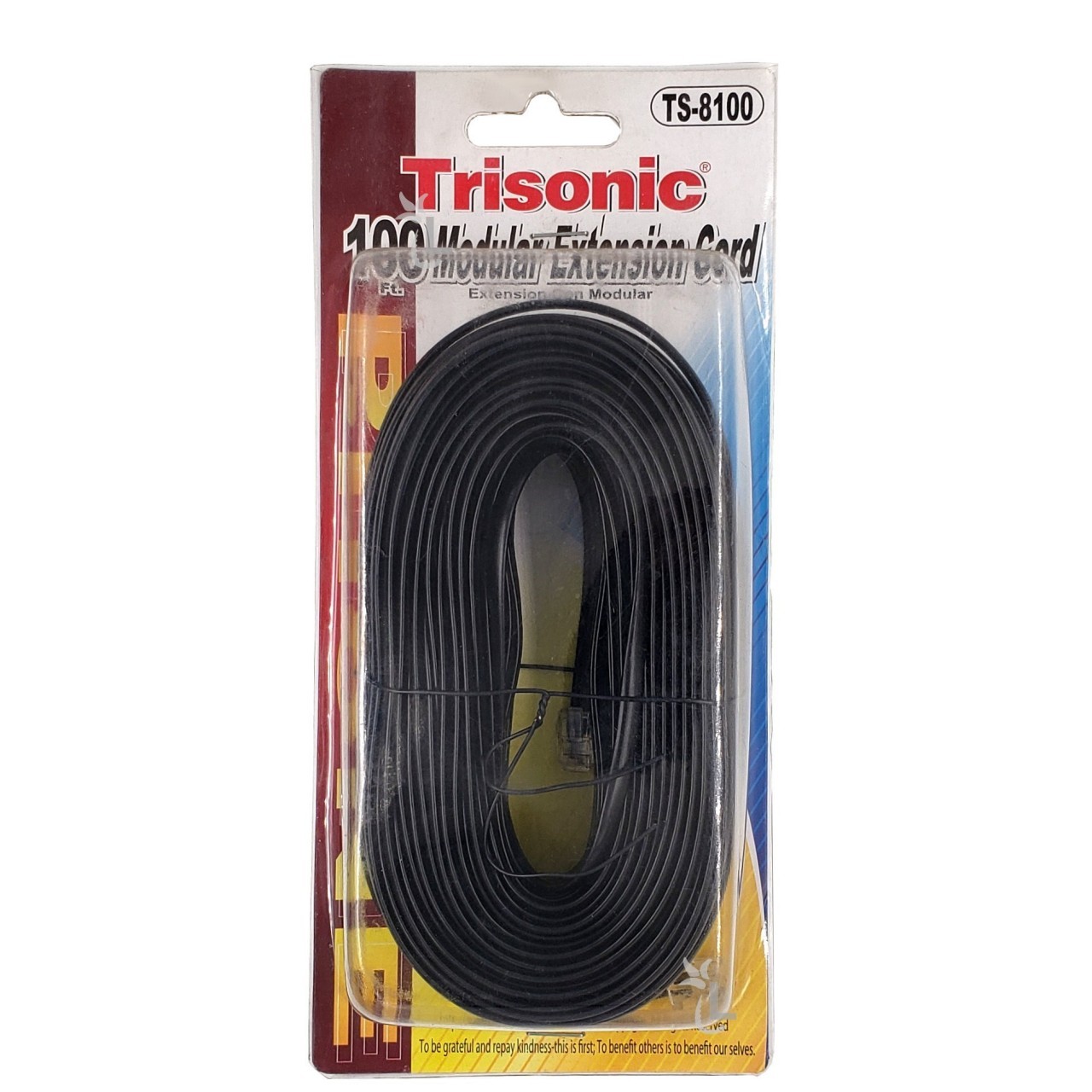 TRISONIC MODULAR EXT CORD BLACK 100ft