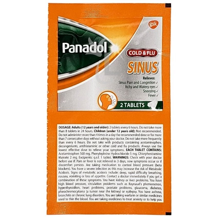 PANADOL COLD & FLU SINUS 2s