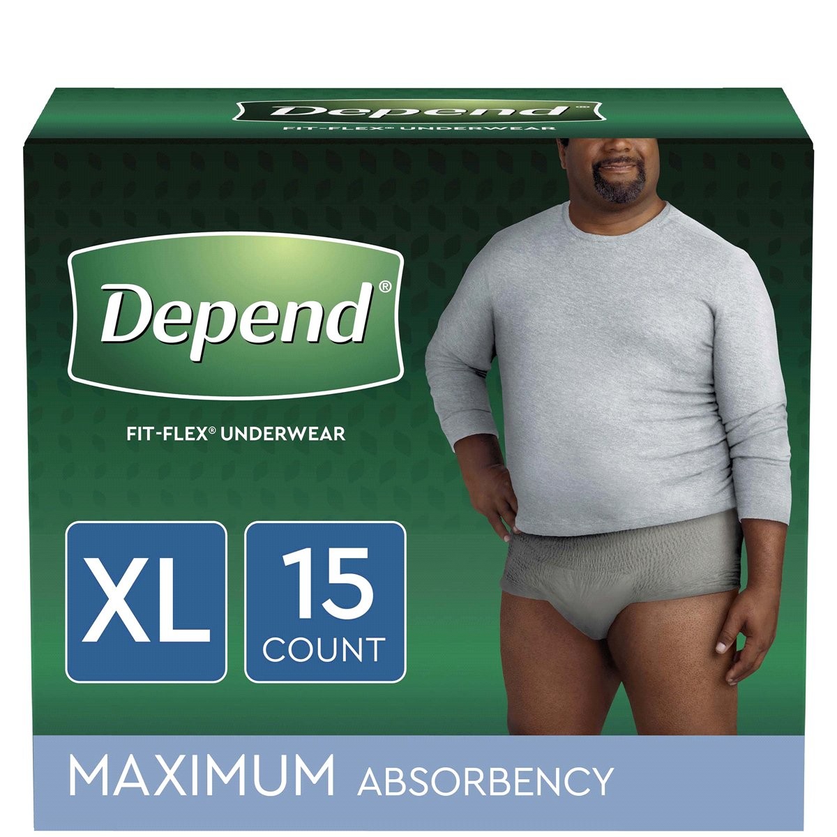 DEPEND UNDERWEAR (M) XL 15s